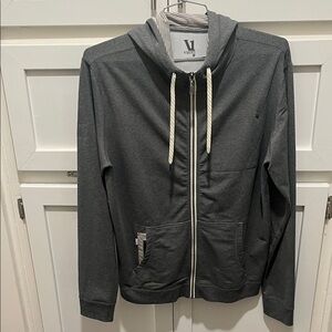 Vuori Men's Charcoal Zip-Up Sweater